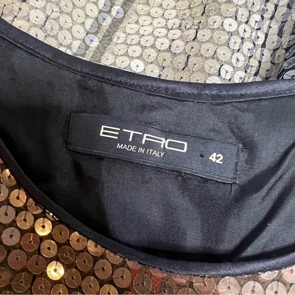 Etro sequin plaid dress Sz 42 - Picture 6 of 6